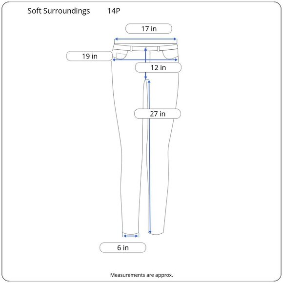 Soft Surroundings Womens High Rise Jeans Slim Leg Stretch Petite Size 14P - Picture 3 of 13